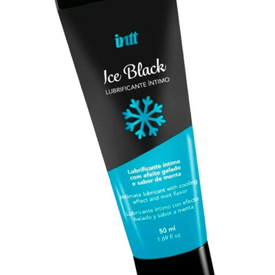 Lubricante Íntimo Base Agua Sabor Menta 50g  Ice Black - INTT