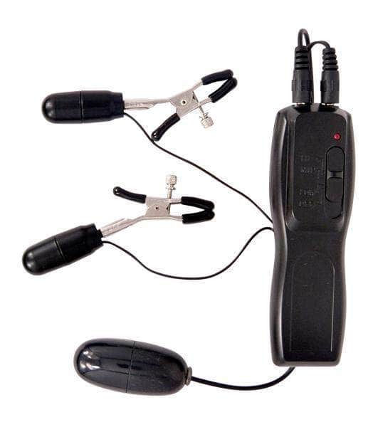 Set Vibrador:  Pinzas de Pezones y Huevo Estimulador