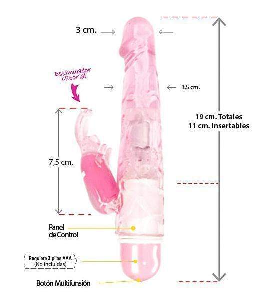Vibrador Rabbit 8 Funciones Jelly 19 cm