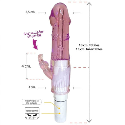 Vibrador Mini Conejito 1 Modo Jelly 18 cm - STARSEX